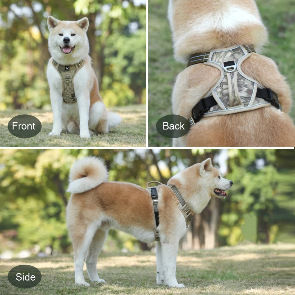 Reflective Adjustable Dog Vest with Handle for Big and Medium Dogs - 1000D Oxford Cloth Harness