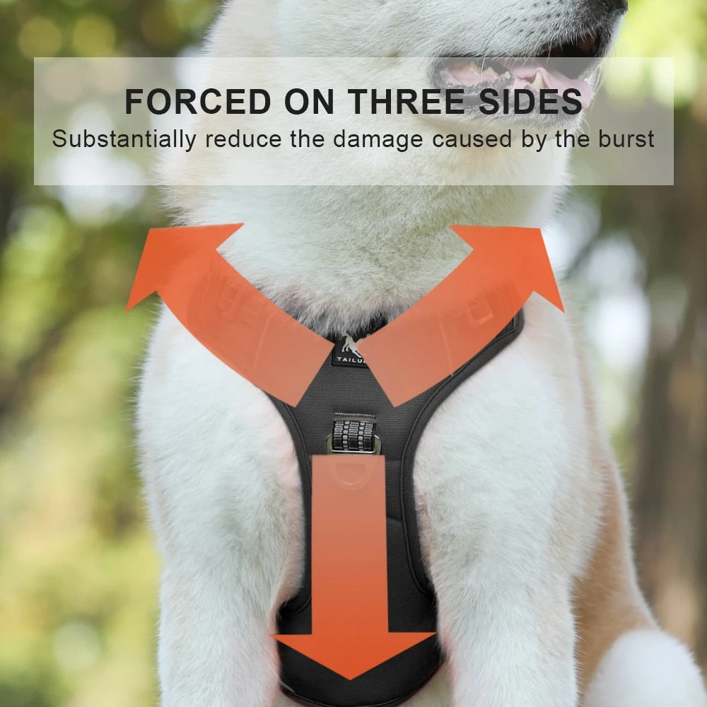 Reflective Adjustable Dog Vest with Handle for Big and Medium Dogs - 1000D Oxford Cloth Harness