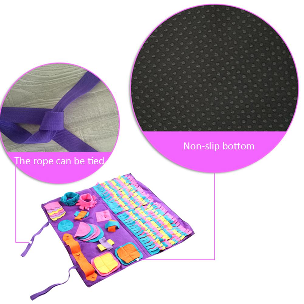 Pet Snuffle Mat - Detachable Fleece Pads for Sniffing and Training - Interactive Nosework Puzzle Toy to Relieve Stress and Keep Dogs Entertained