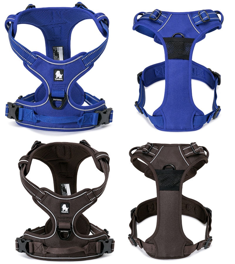 Reflective Truelove Dog Harness - Durable and Safe for Running, Walking, and Travel - Available in Small and Large Sizes