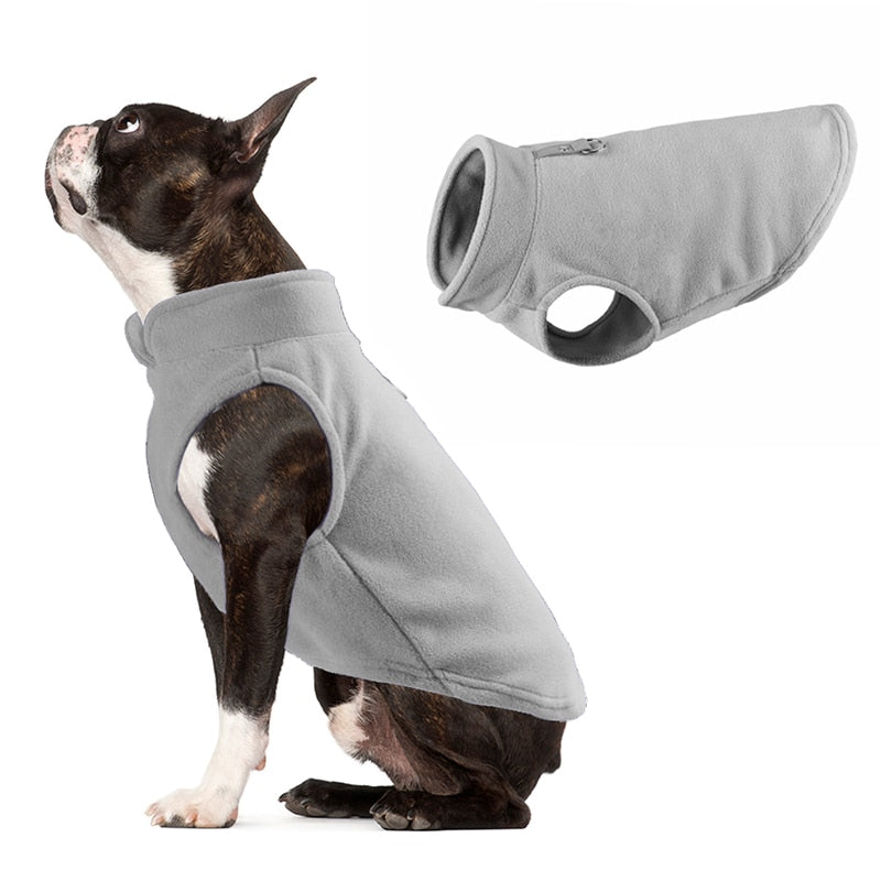 Cozy Winter Fleece Dog Jacket - Pet Clothes for Small Breeds