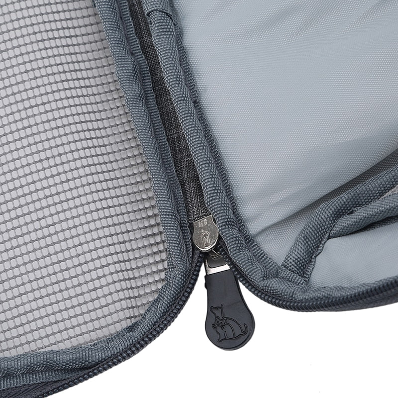 Foldable Puppy Carrier Backpack for Outdoor Travel - Portable and Breathable Dog Backpack with Zipper Mesh - Pet Out Bag and Backpack