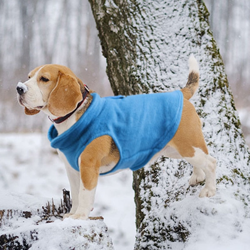Cozy Winter Fleece Dog Jacket - Pet Clothes for Small Breeds