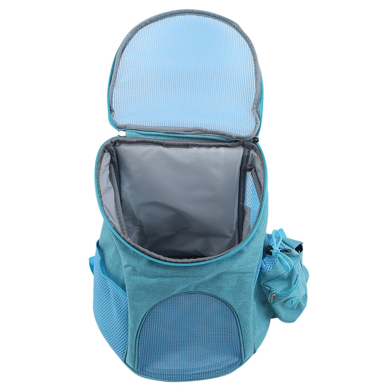 Foldable Puppy Carrier Backpack for Outdoor Travel - Portable and Breathable Dog Backpack with Zipper Mesh - Pet Out Bag and Backpack