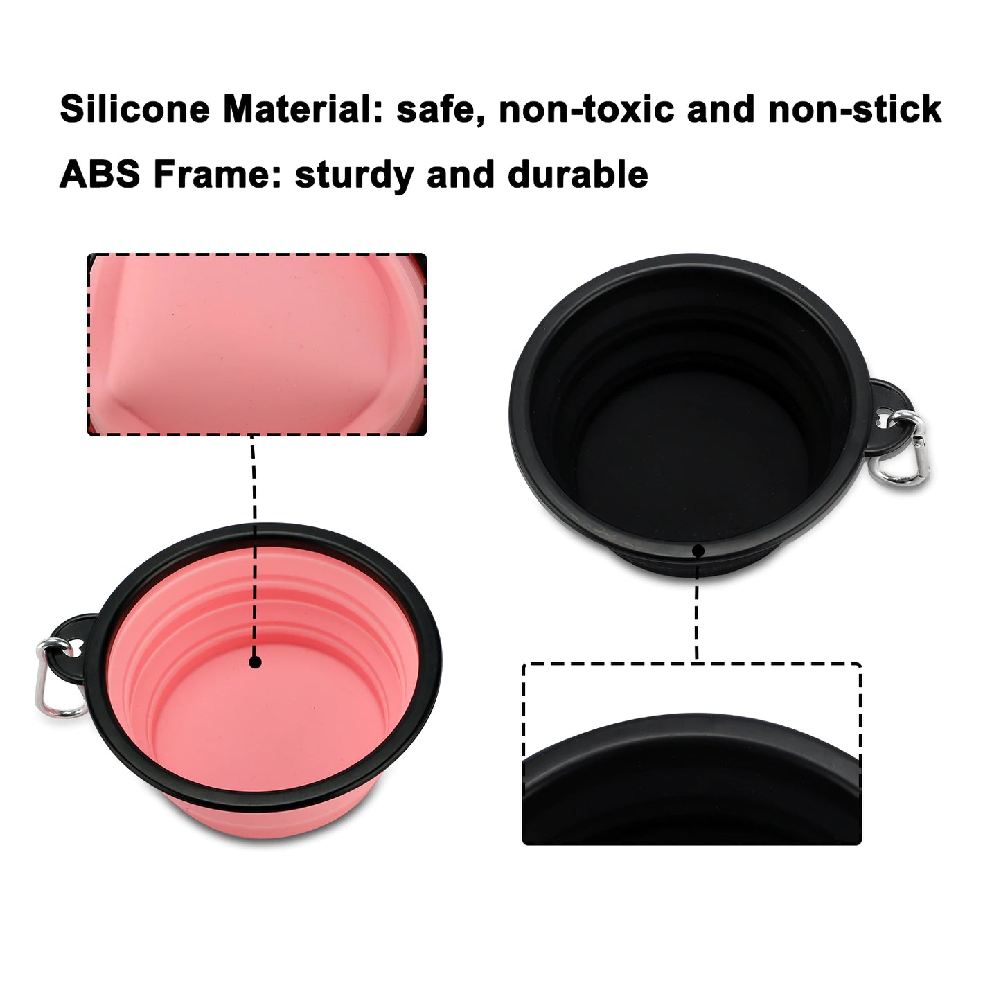 Collapsible Dog Bowls for Travel - Portable and Lightweight Water and Food Dish for Dogs - Available in S and L Sizes - Perfect for Camping and Outdoor Activities