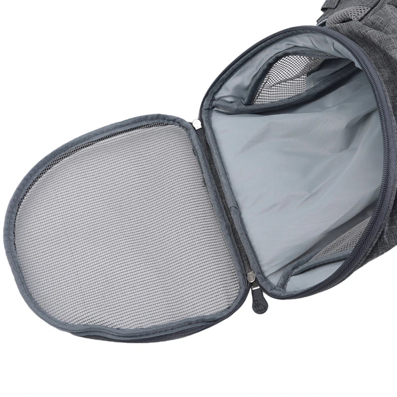 Foldable Puppy Carrier Backpack for Outdoor Travel - Portable and Breathable Dog Backpack with Zipper Mesh - Pet Out Bag and Backpack