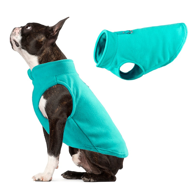 Cozy Winter Fleece Dog Jacket - Pet Clothes for Small Breeds