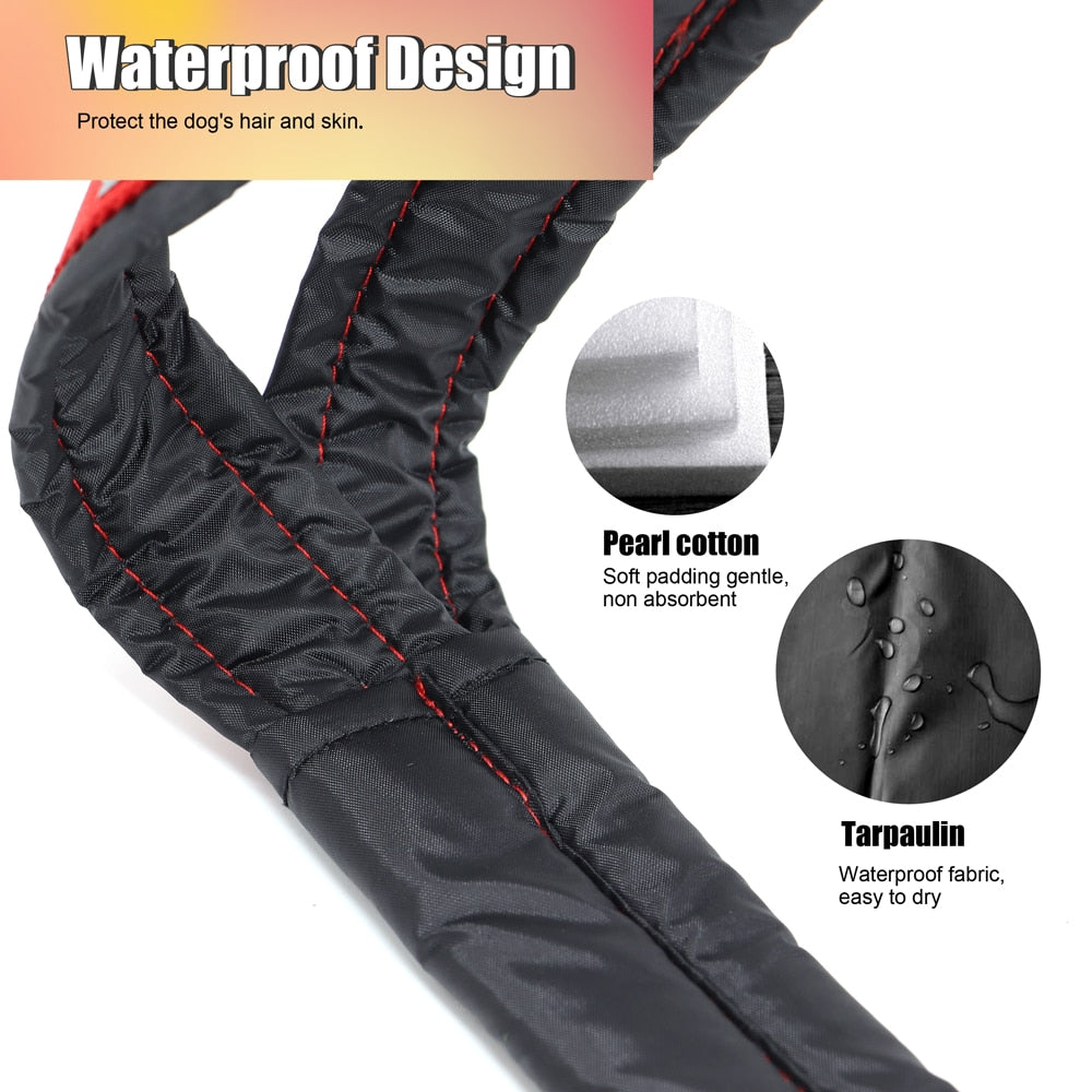 Reflective Waterproof Dog Sled Harness for Medium and Large Dogs - Ideal for Skijoring and Scootering