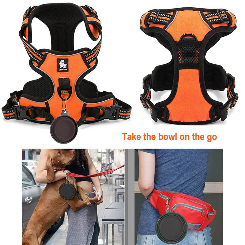 Reflective Truelove Dog Harness - Durable and Safe for Running, Walking, and Travel - Available in Small and Large Sizes