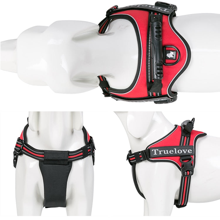 Truelove No-Pull Dog Harness with Reflective Stitching - Suitable for Outdoor Adventures and Large Breeds - TLH5753