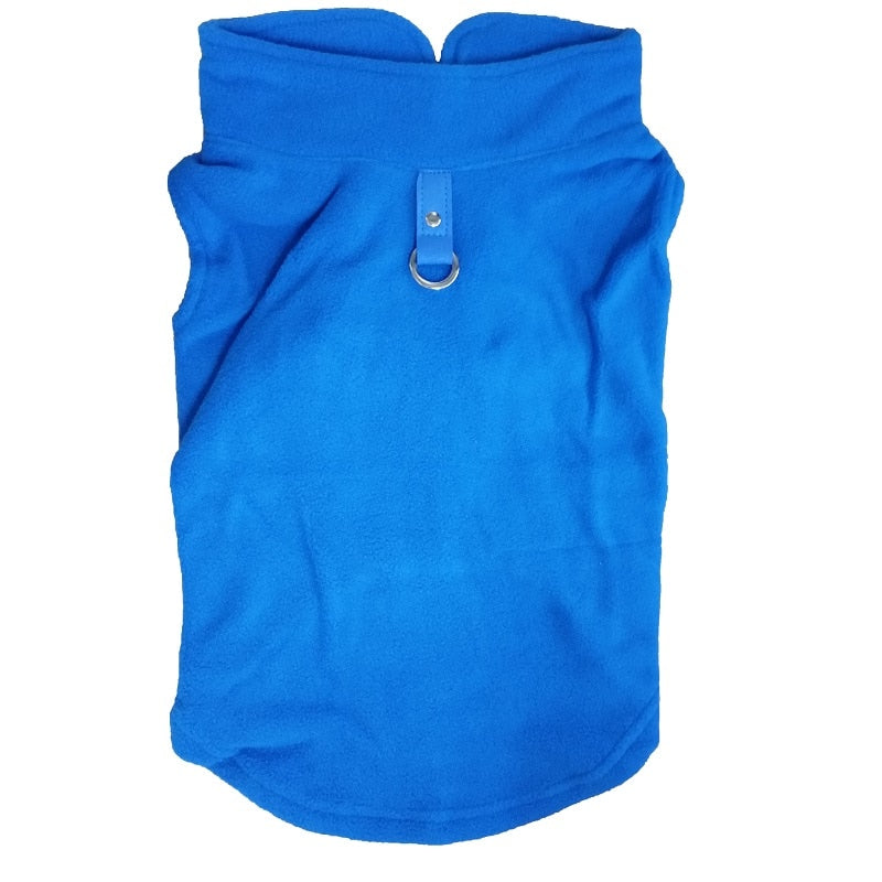 Cozy Winter Fleece Dog Jacket - Pet Clothes for Small Breeds