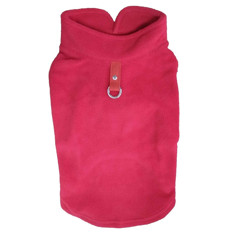 Cozy Winter Fleece Dog Jacket - Pet Clothes for Small Breeds