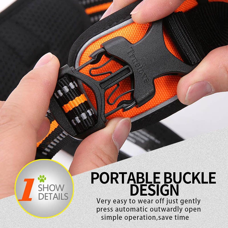 Reflective Truelove Dog Harness - Durable and Safe for Running, Walking, and Travel - Available in Small and Large Sizes