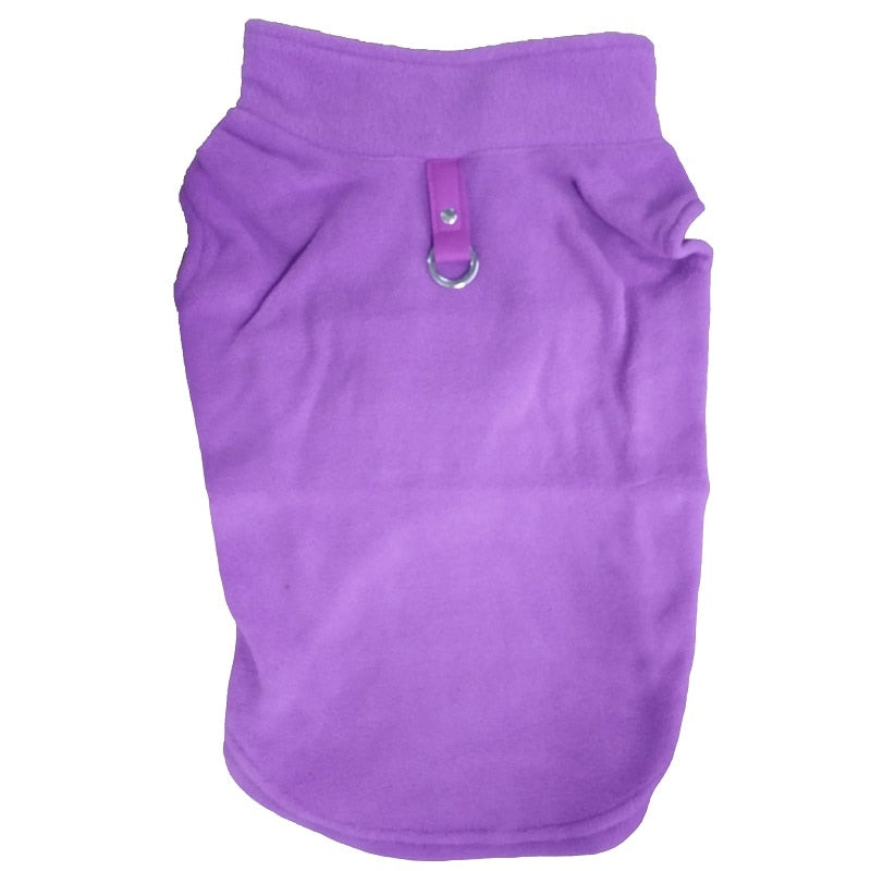 Cozy Winter Fleece Dog Jacket - Pet Clothes for Small Breeds