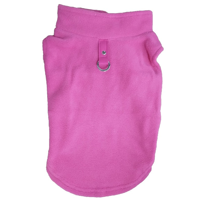 Cozy Winter Fleece Dog Jacket - Pet Clothes for Small Breeds