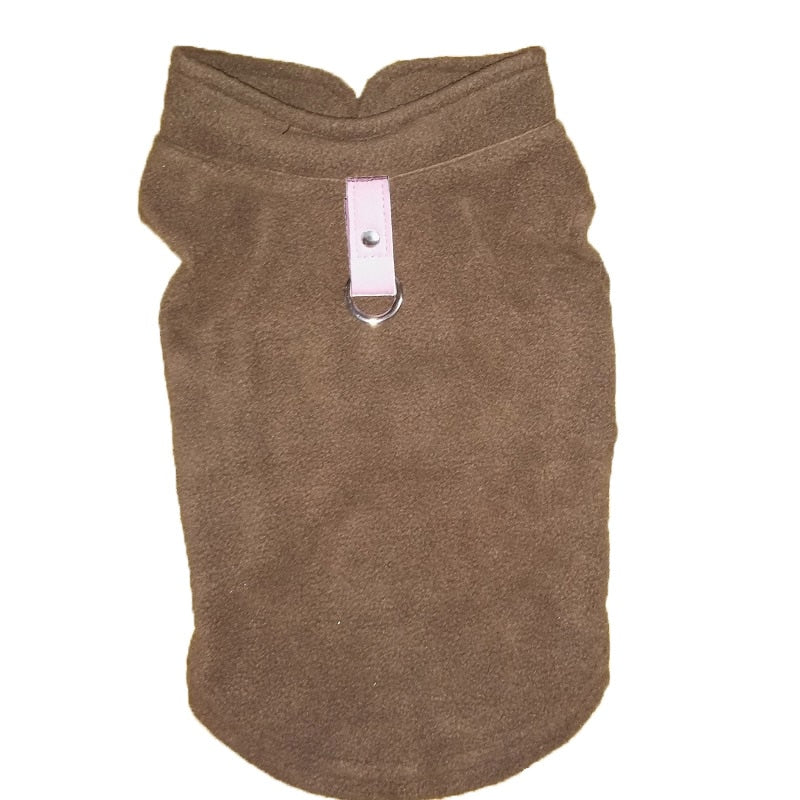 Cozy Winter Fleece Dog Jacket - Pet Clothes for Small Breeds