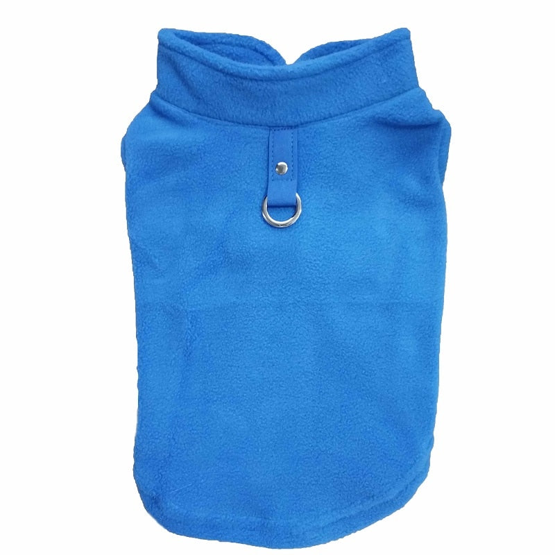 Cozy Winter Fleece Dog Jacket - Pet Clothes for Small Breeds