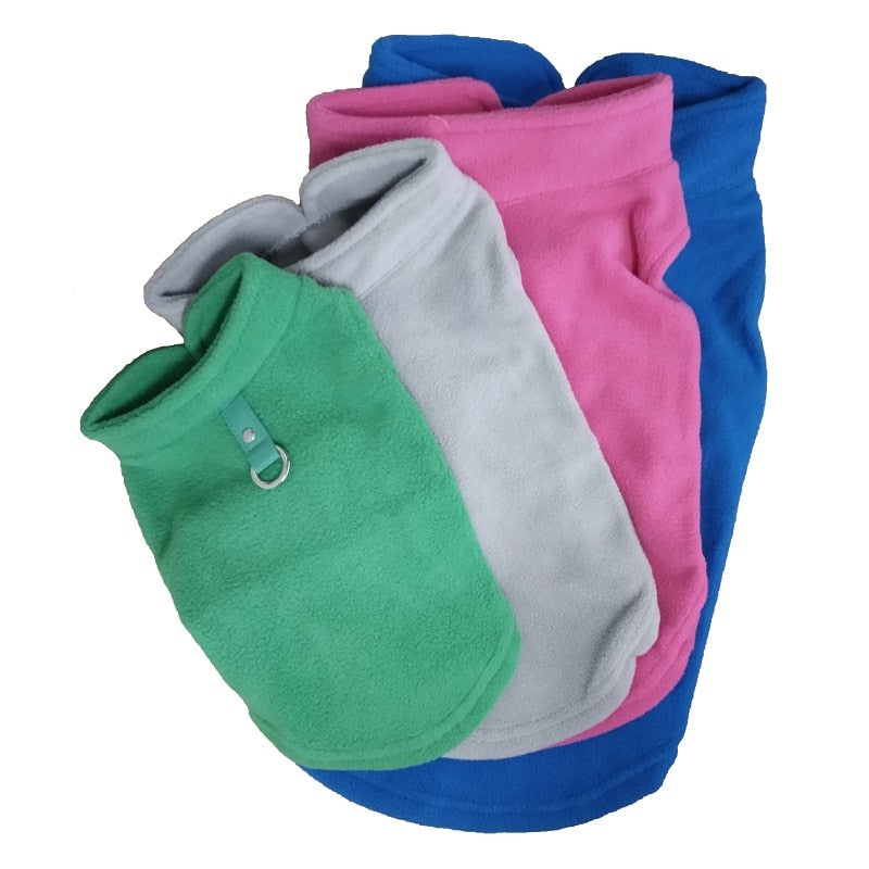 Cozy Winter Fleece Dog Jacket - Pet Clothes for Small Breeds