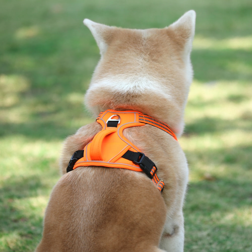 Reflective Adjustable Dog Vest with Handle for Big and Medium Dogs - 1000D Oxford Cloth Harness