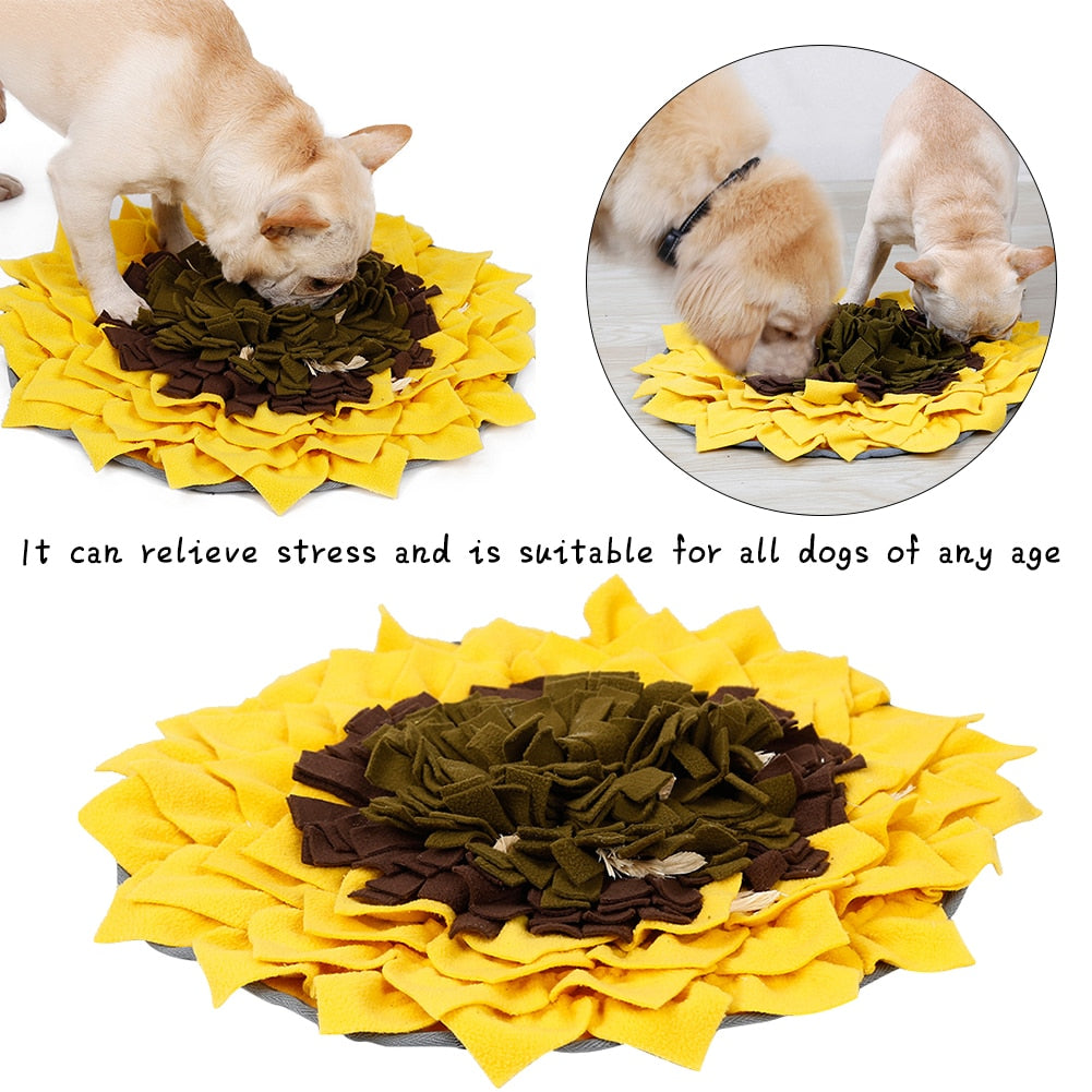 Pet Snuffle Mat - Detachable Fleece Pads for Sniffing and Training - Interactive Nosework Puzzle Toy to Relieve Stress and Keep Dogs Entertained