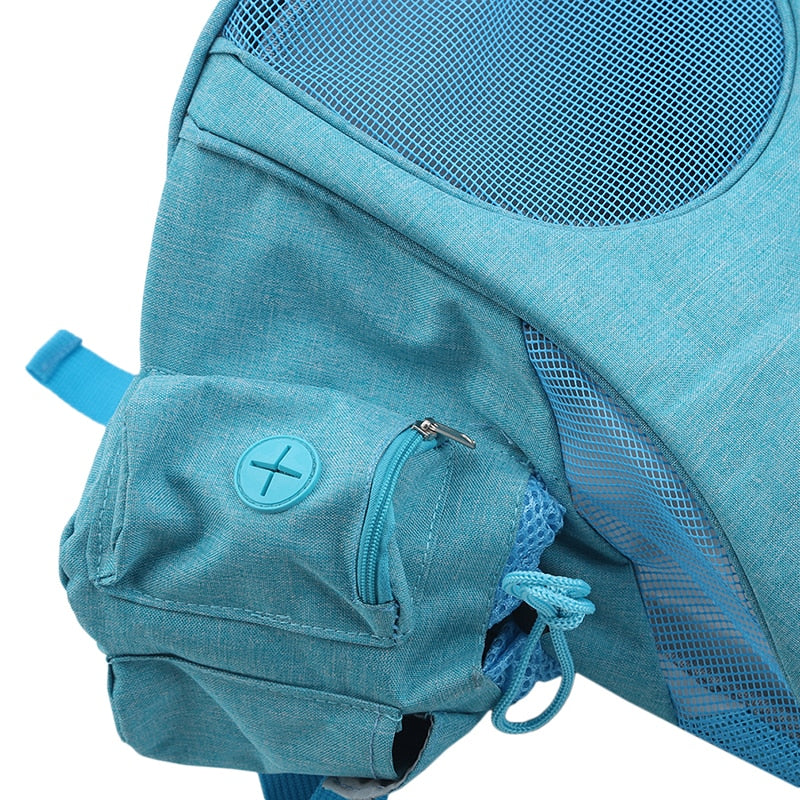 Foldable Puppy Carrier Backpack for Outdoor Travel - Portable and Breathable Dog Backpack with Zipper Mesh - Pet Out Bag and Backpack
