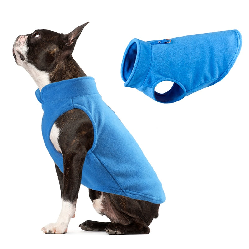 Cozy Winter Fleece Dog Jacket - Pet Clothes for Small Breeds