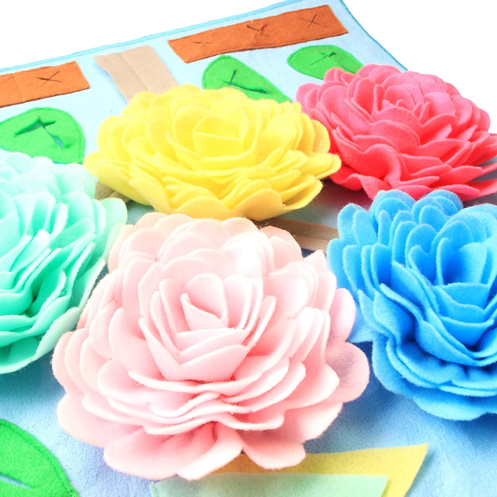Pet Snuffle Mat - Detachable Fleece Pads for Sniffing and Training - Interactive Nosework Puzzle Toy to Relieve Stress and Keep Dogs Entertained