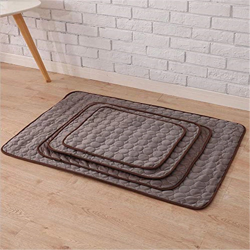 Breathable Cooling Dog Mat for Summer - Washable Pet Bed with Blanket and Sofa for Small, Medium, and Large Dogs - Ideal for Cars and Home