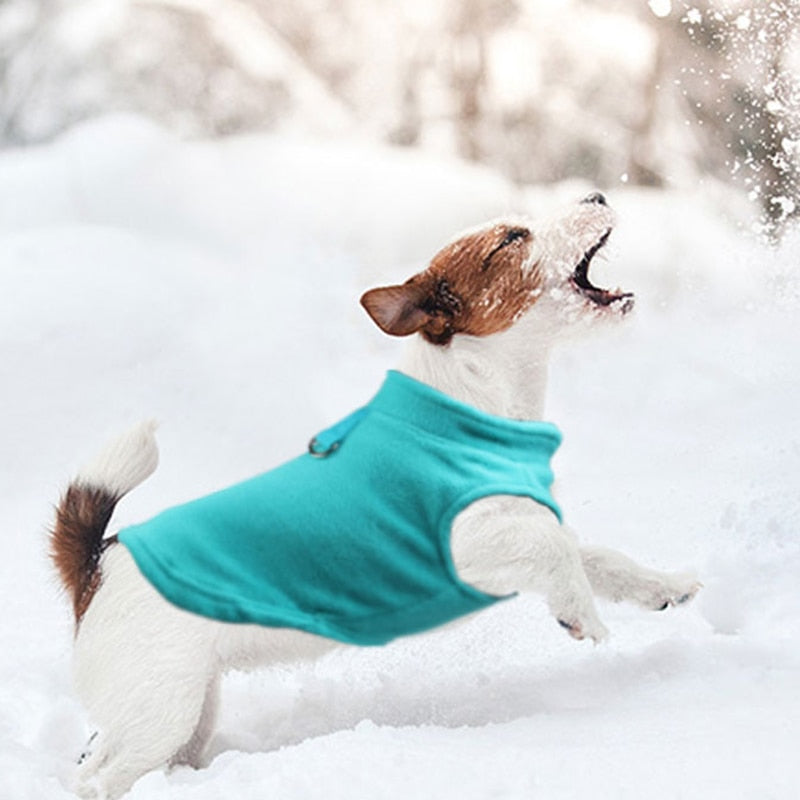 Cozy Winter Fleece Dog Jacket - Pet Clothes for Small Breeds
