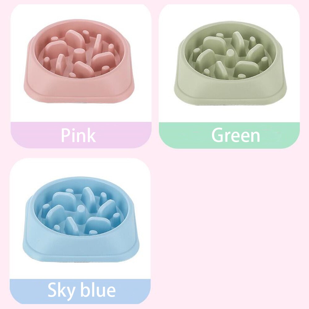 Non-Slip Dog Slow Feeder Bowl - Puzzle Bowl for Anti-Gulping and Slower Food Feeding - Suitable for Small and Medium Dogs and Puppies