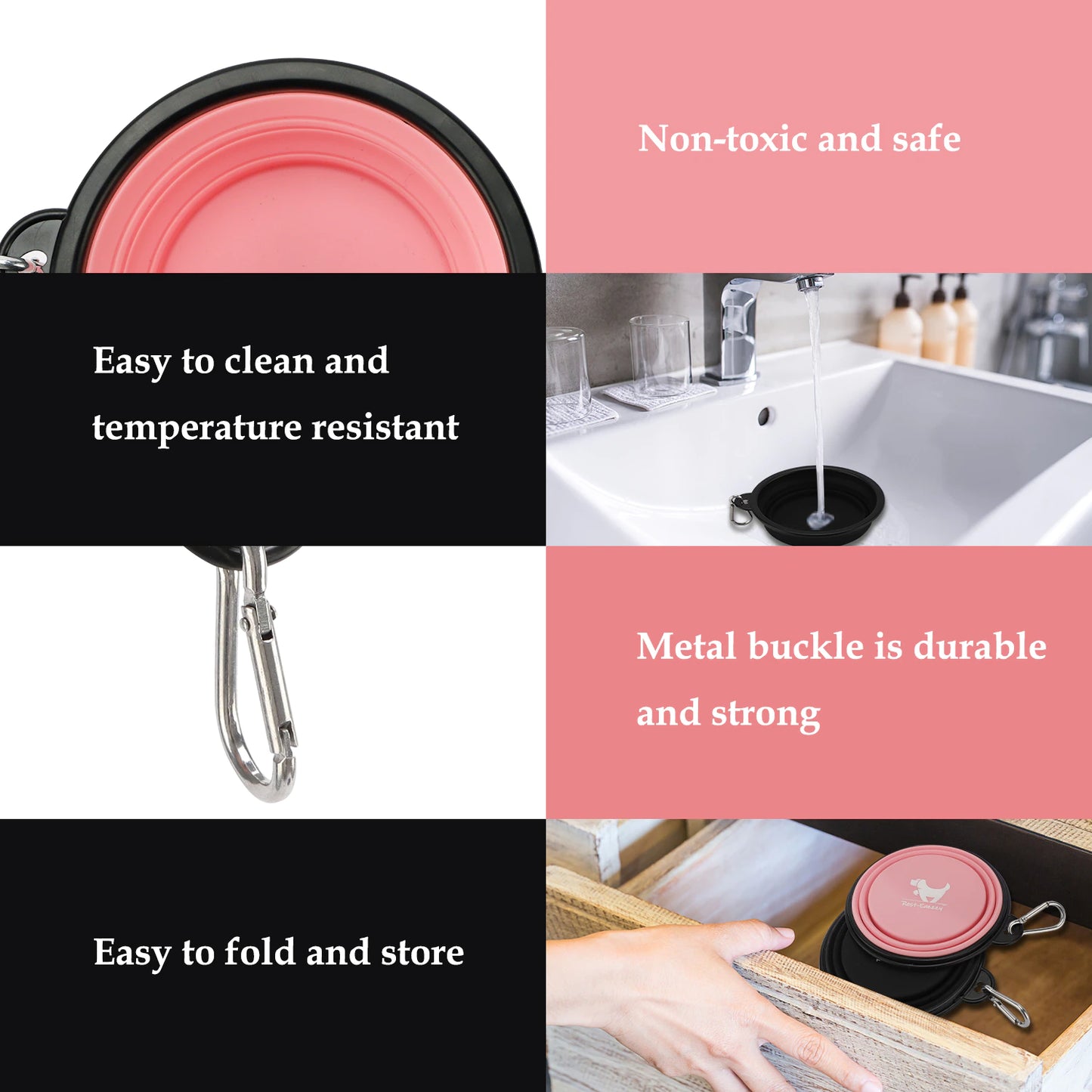 Collapsible Dog Bowls for Travel - Portable and Lightweight Water and Food Dish for Dogs - Available in S and L Sizes - Perfect for Camping and Outdoor Activities