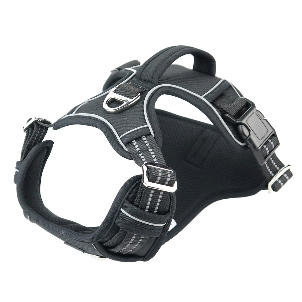 Reflective Adjustable Dog Vest with Handle for Big and Medium Dogs - 1000D Oxford Cloth Harness