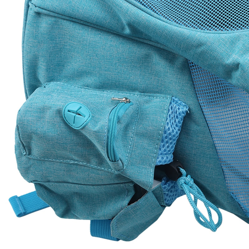 Foldable Puppy Carrier Backpack for Outdoor Travel - Portable and Breathable Dog Backpack with Zipper Mesh - Pet Out Bag and Backpack