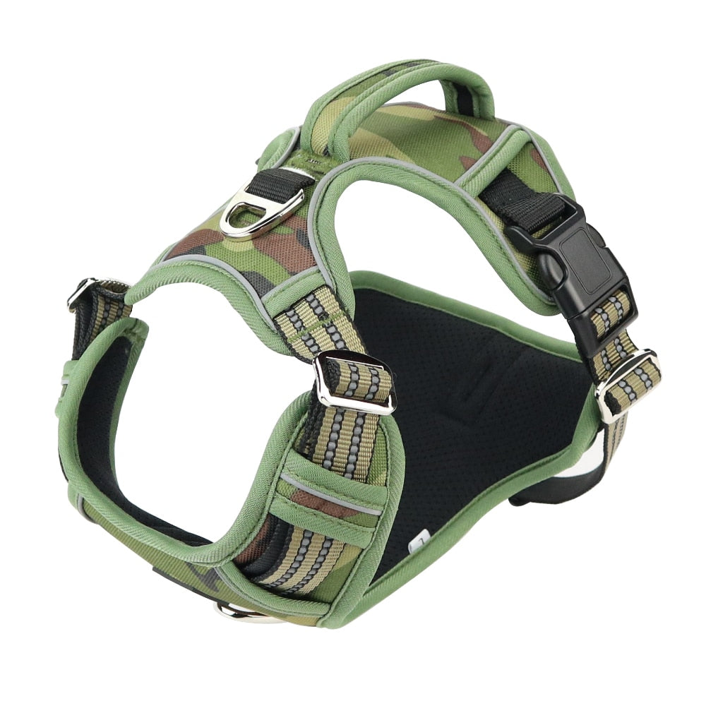 Reflective Adjustable Dog Vest with Handle for Big and Medium Dogs - 1000D Oxford Cloth Harness