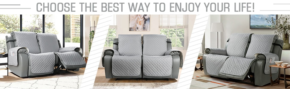 Reversible Recliner Sofa Cover for 1/2/3 Seaters - Pet-Friendly Furniture Protector for Living Room Armchair