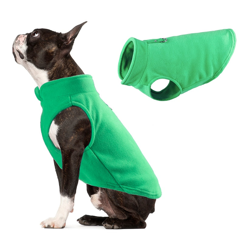 Cozy Winter Fleece Dog Jacket - Pet Clothes for Small Breeds