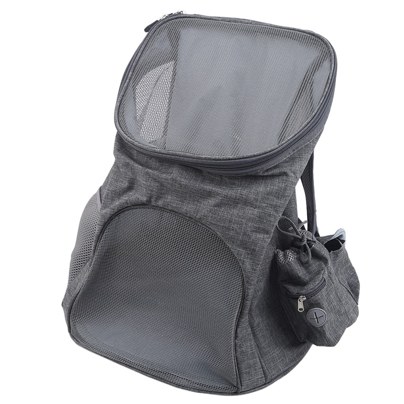 Foldable Puppy Carrier Backpack for Outdoor Travel - Portable and Breathable Dog Backpack with Zipper Mesh - Pet Out Bag and Backpack