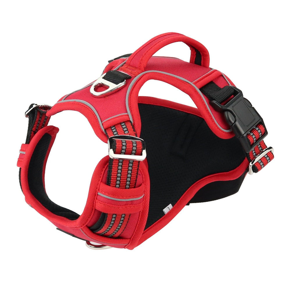 Reflective Adjustable Dog Vest with Handle for Big and Medium Dogs - 1000D Oxford Cloth Harness