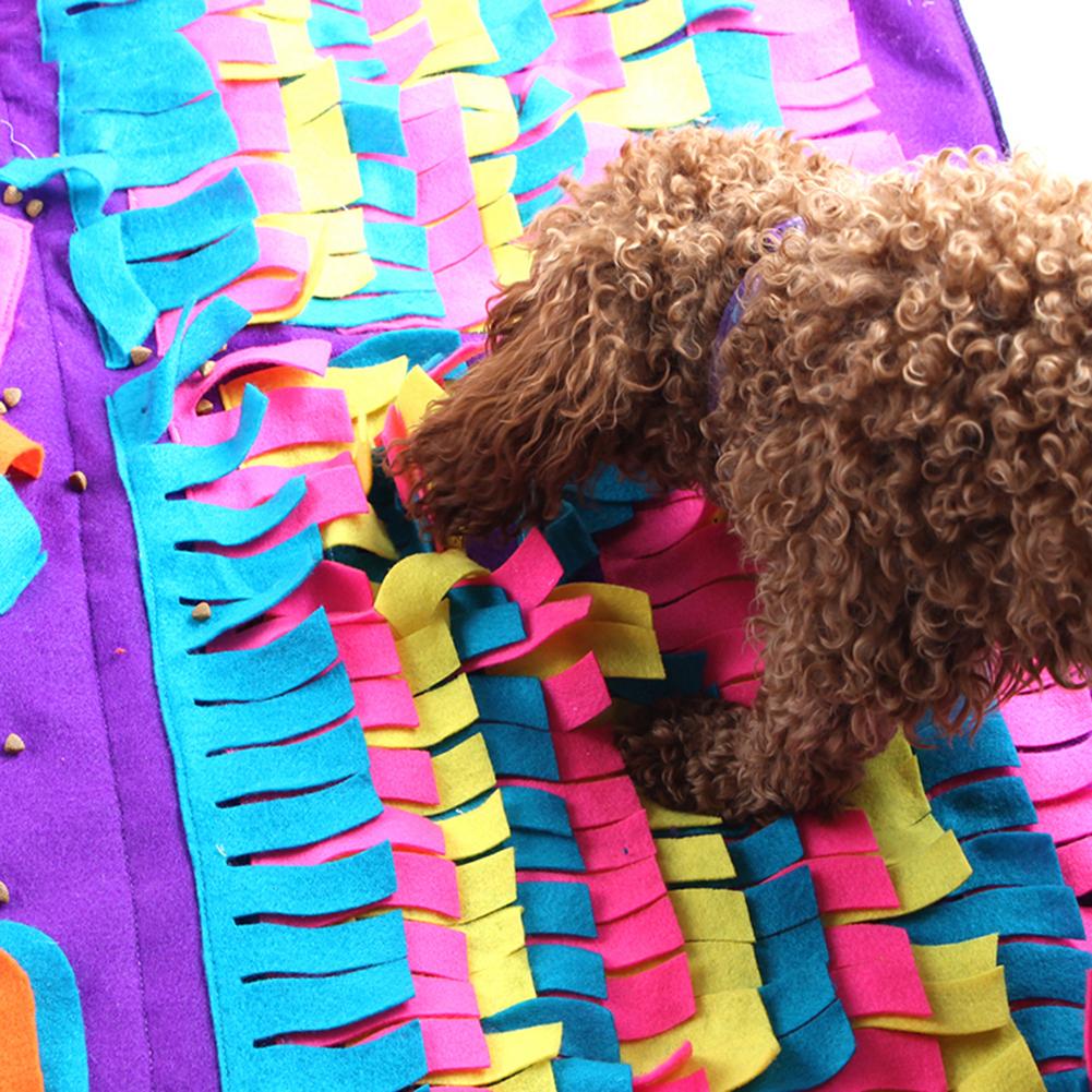 Pet Snuffle Mat - Detachable Fleece Pads for Sniffing and Training - Interactive Nosework Puzzle Toy to Relieve Stress and Keep Dogs Entertained