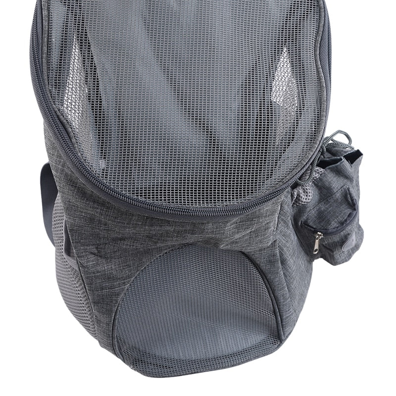 Foldable Puppy Carrier Backpack for Outdoor Travel - Portable and Breathable Dog Backpack with Zipper Mesh - Pet Out Bag and Backpack
