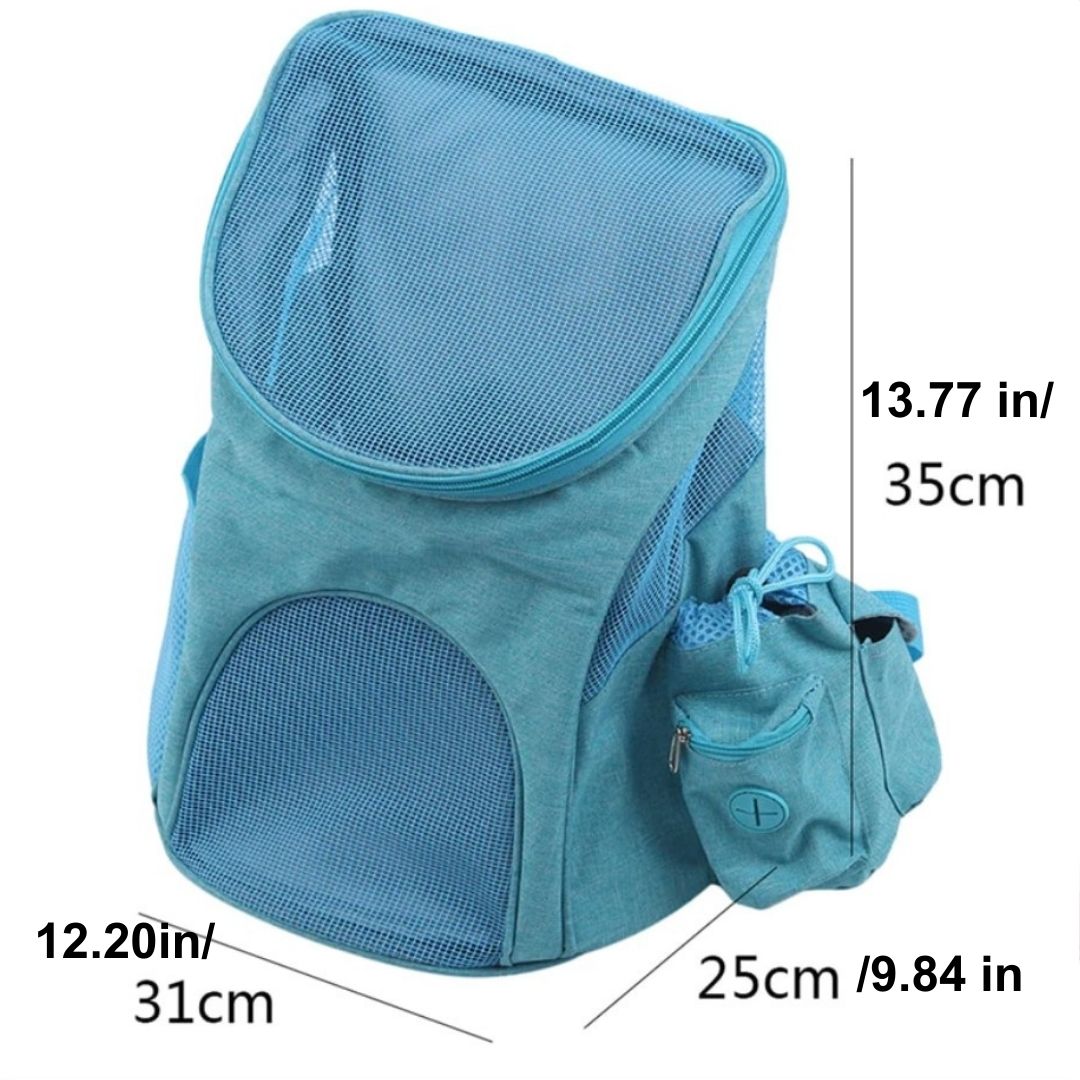 Foldable Puppy Carrier Backpack for Outdoor Travel - Portable and Breathable Dog Backpack with Zipper Mesh - Pet Out Bag and Backpack