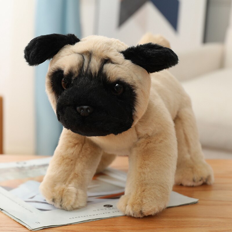 Simulation Dog Plush Toy Stuffed Animals High Quality Realistic French Bulldog, German Shepherd, Pug, & More
