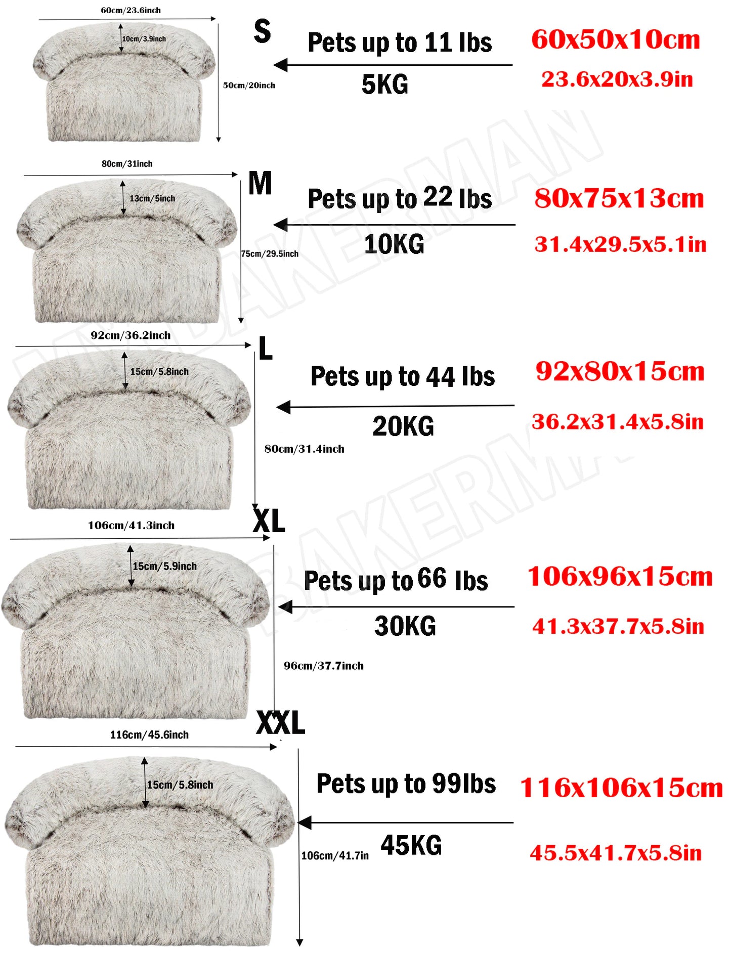 Large Dog Sofa Bed - Calming Pet Bed with Soft Washable Nest, Ideal for Comfortable Resting and Sleeping, Furniture Protector Mat and Blanket Included