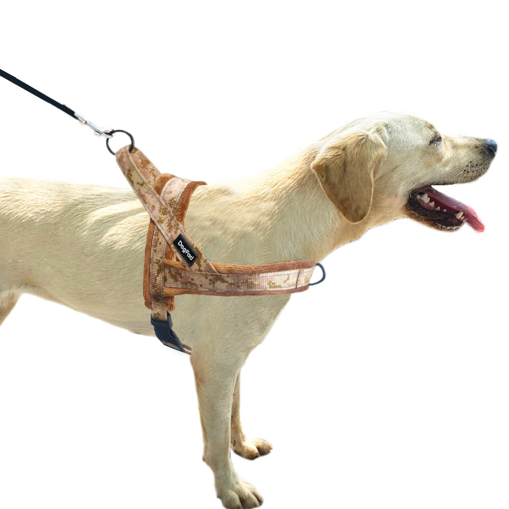 Reflective No-Pull Dog Harness with Flannel Padding - Adjustable Vest for Small, Medium, and Large Dogs - Ideal for Walking and Training