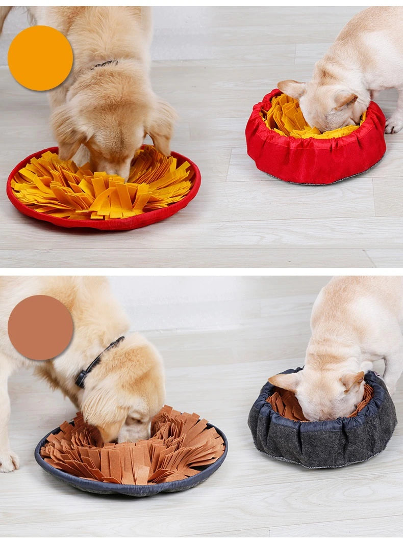 Slow Feeding Snuffle Mat for Dogs - Interactive Puzzle Toy and Smell Training Pad for Nosework - Washable and Food Dispensing - Perfect for Dog Toys