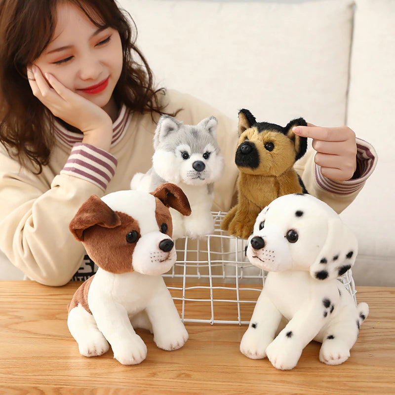 Simulation Dog Plush Toy Stuffed Animals High Quality Realistic French Bulldog, German Shepherd, Pug, & More