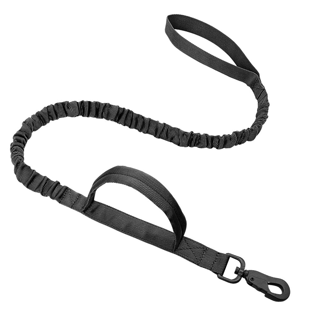 Durable Military Tactical Dog Collar Bungee Leash Set Pet Nylon Walking Training Collar For Medium Large Dogs