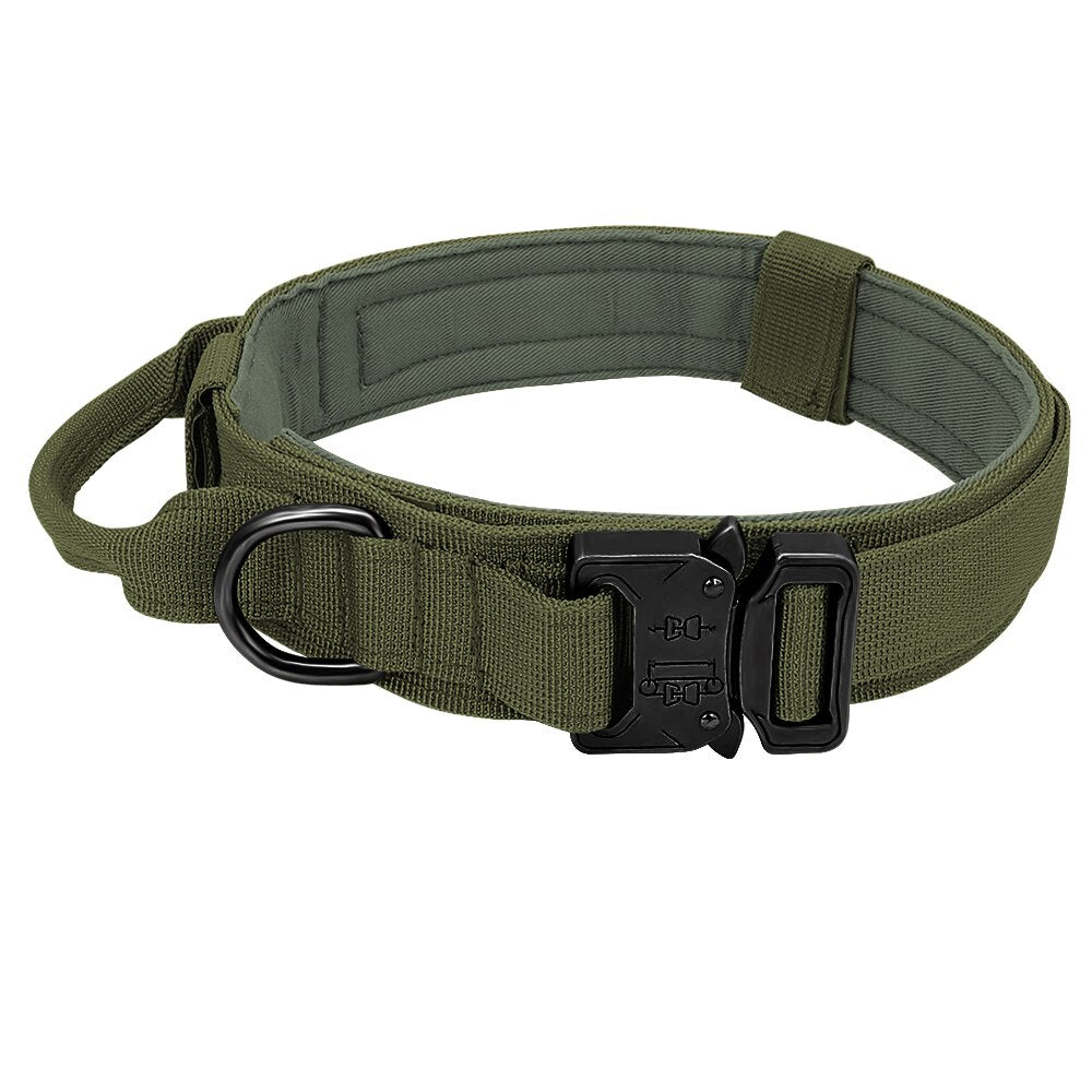 Durable Military Tactical Dog Collar Bungee Leash Set Pet Nylon Walking Training Collar For Medium Large Dogs