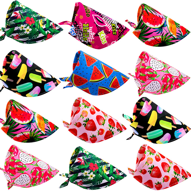 Breathable Dog Bandanas - Spring and Summer Puppy Scarf Accessories in Bulk (60 or 120 PCS)