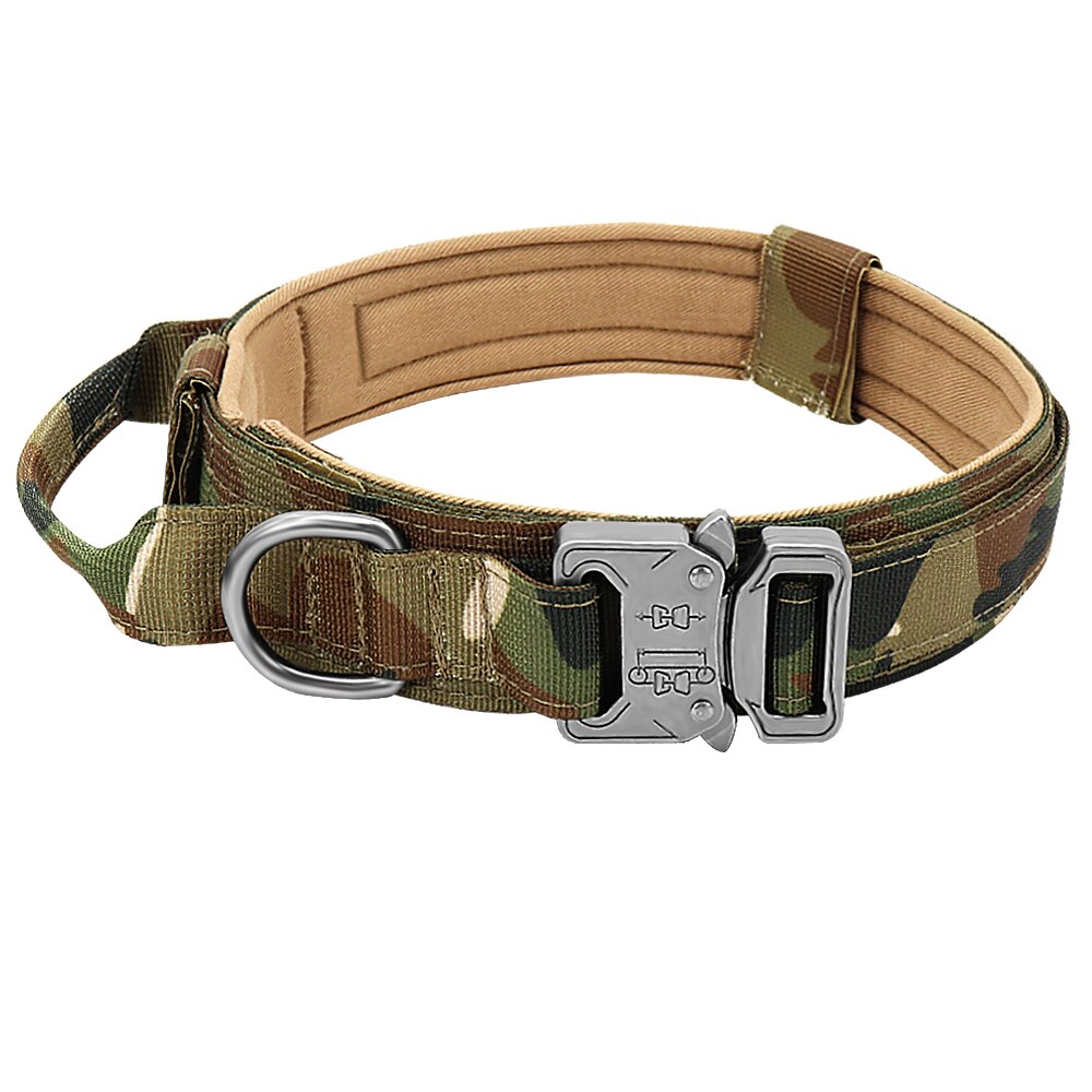 Durable Military Tactical Dog Collar Bungee Leash Set Pet Nylon Walking Training Collar For Medium Large Dogs